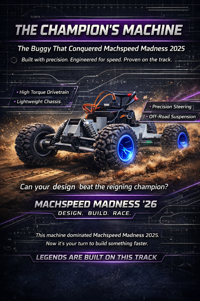 Machspeed Madness '26 Official Poster — The Champion's Machine